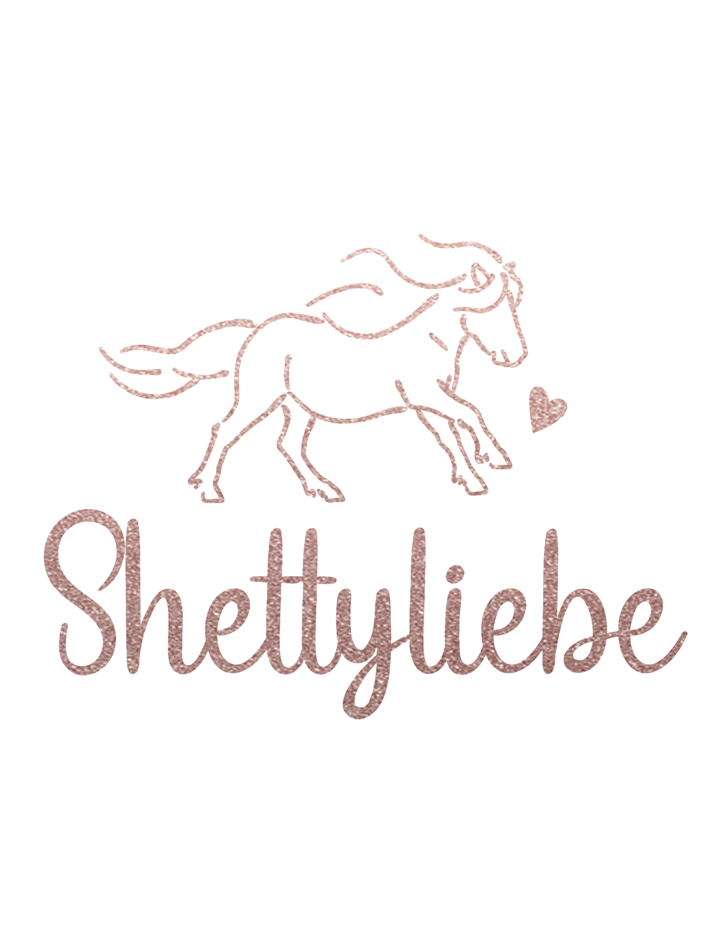 Aufkleber mit Text "Shettyliebe"