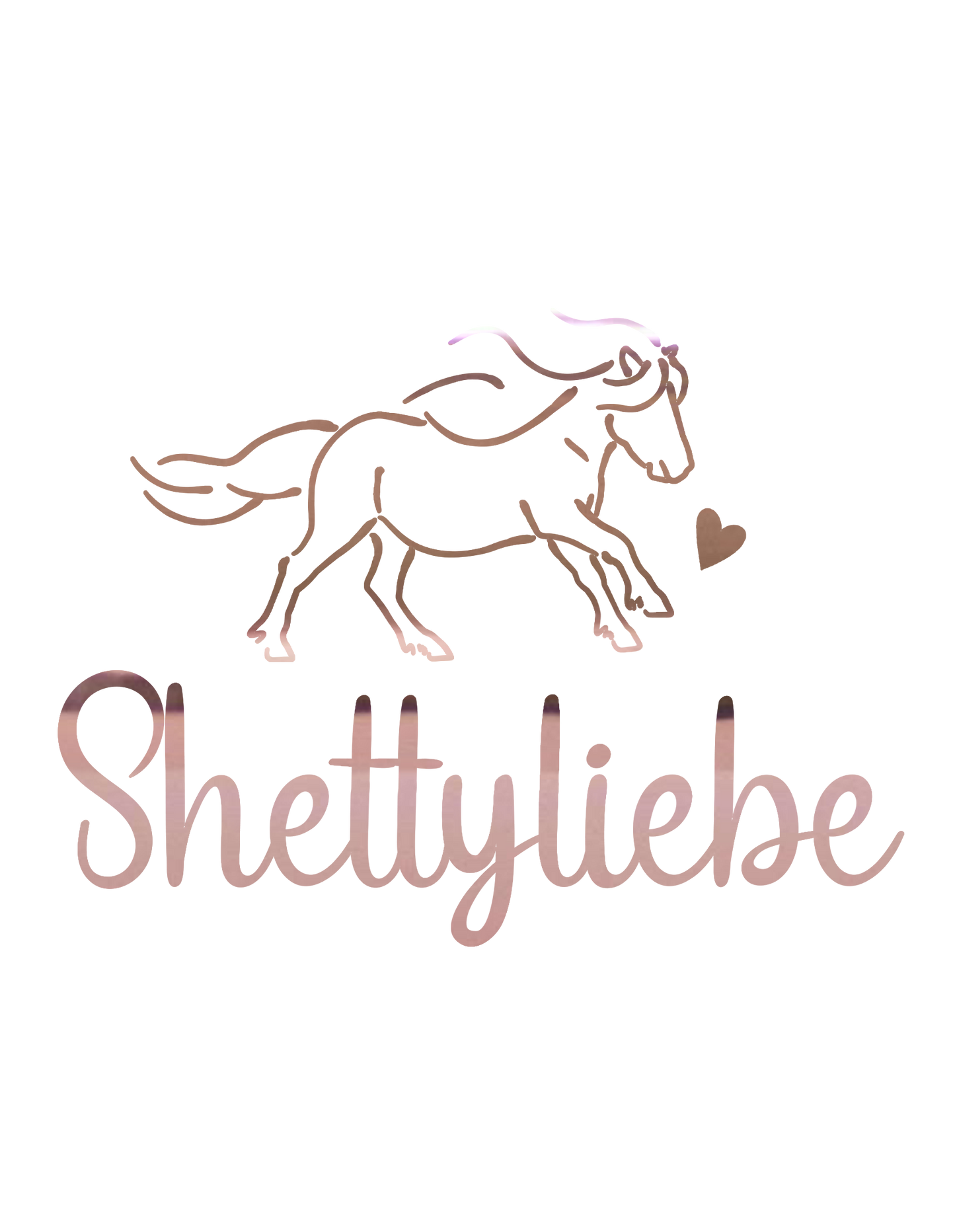 Aufkleber mit Text "Shettyliebe"