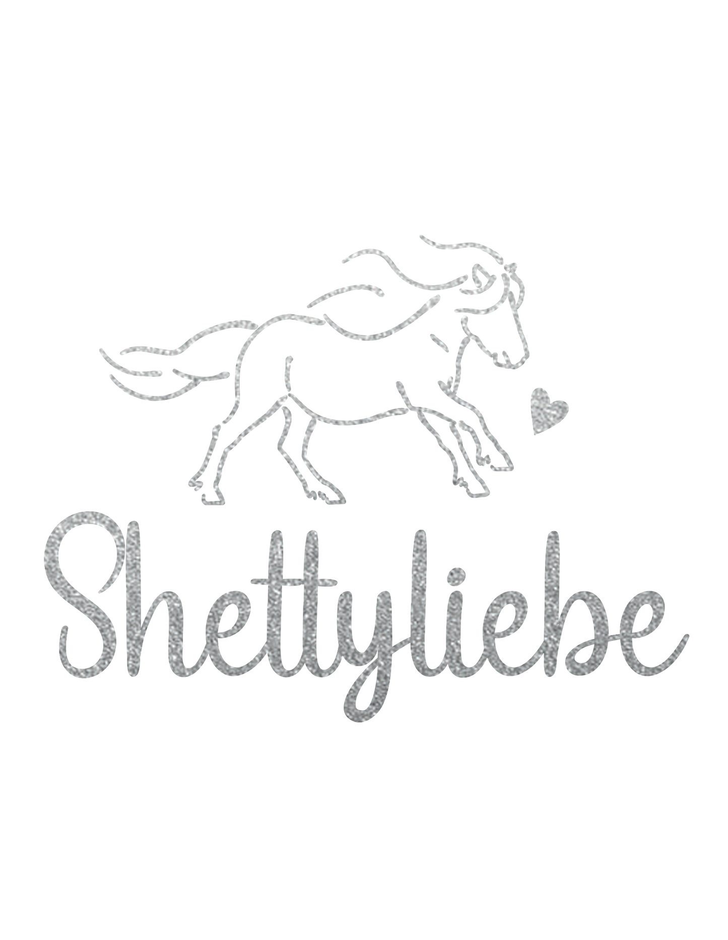 Aufkleber mit Text "Shettyliebe"
