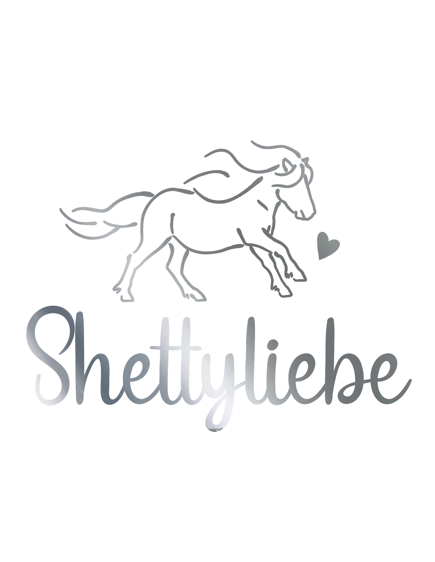 Aufkleber mit Text "Shettyliebe"