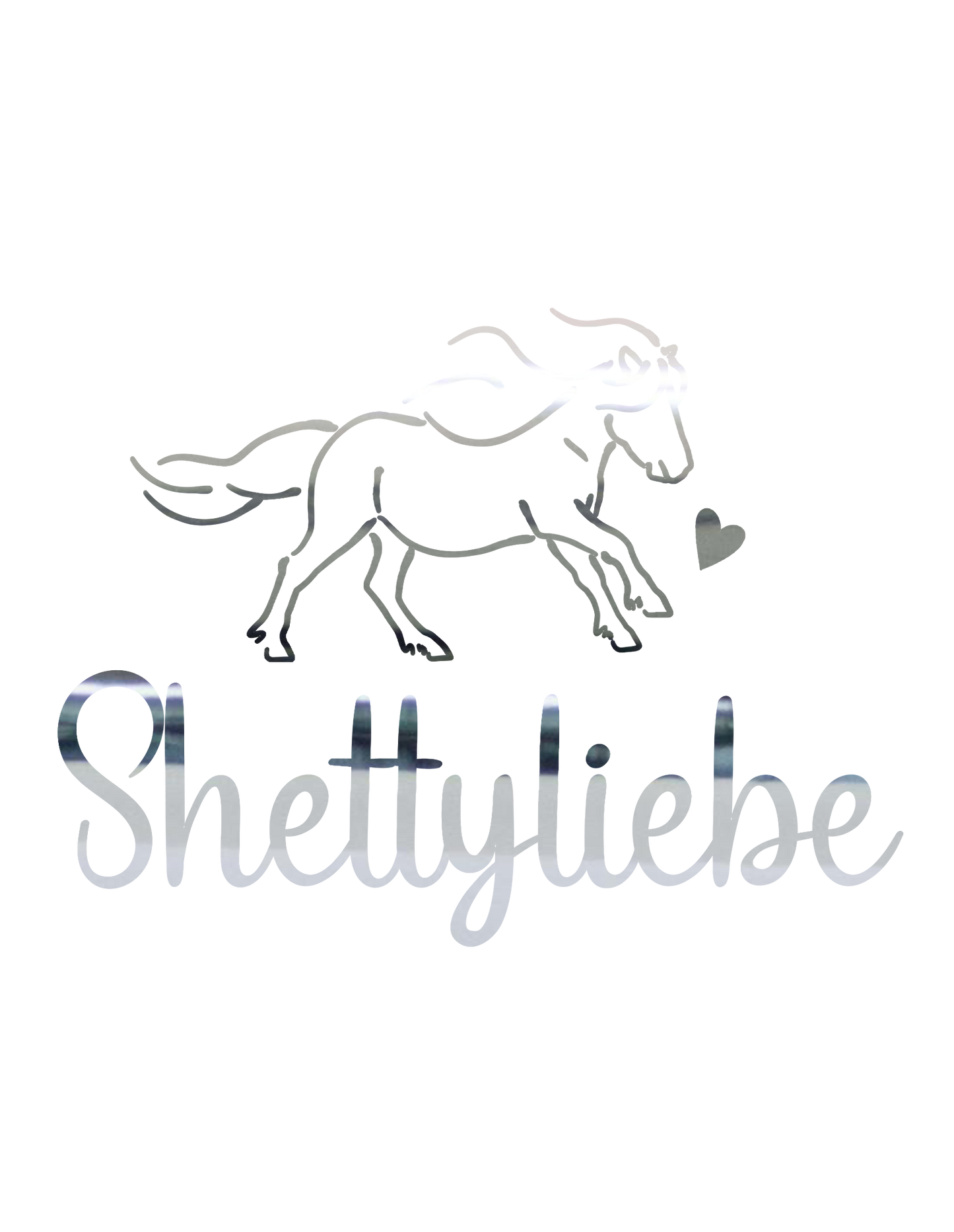 Aufkleber mit Text "Shettyliebe"