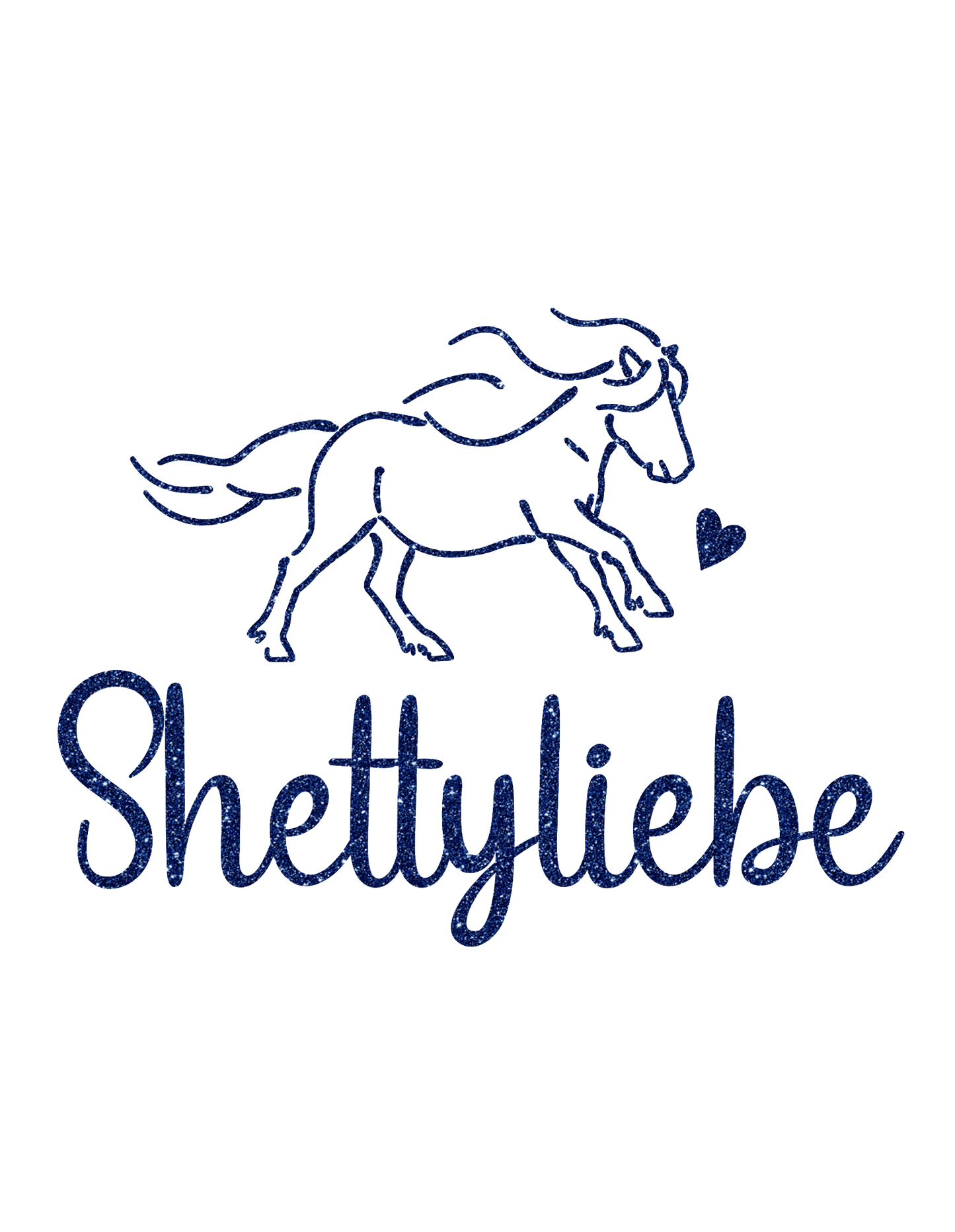 Aufkleber mit Text "Shettyliebe"