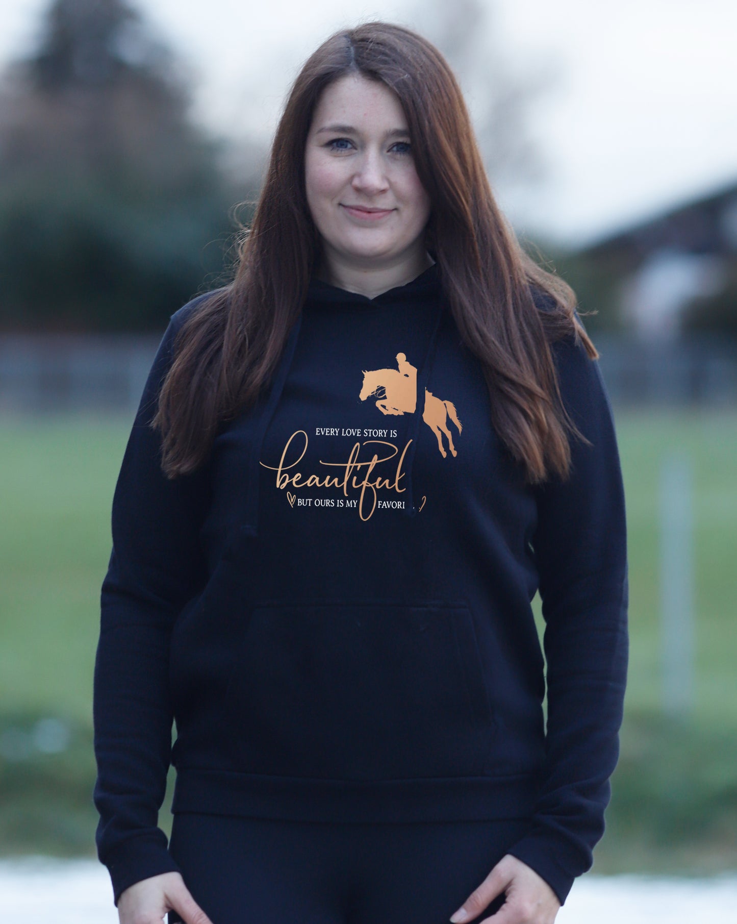 Damen-Hoodie "Springen - Lovestory"