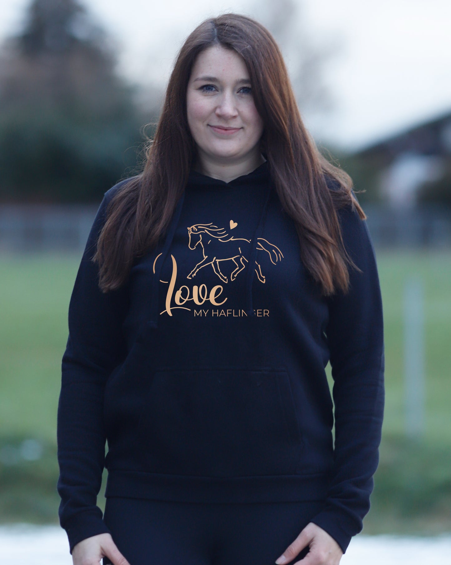 Damen-Hoodie "Love my Haflinger"