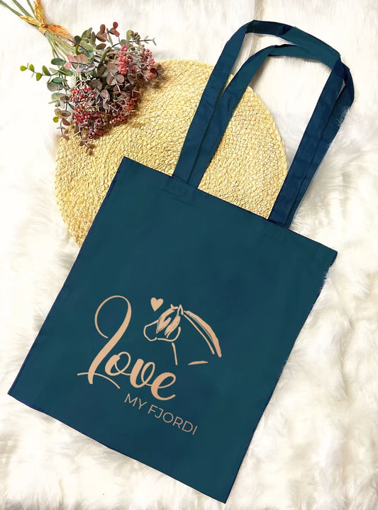Baumwolltasche "Love my Fjordi"