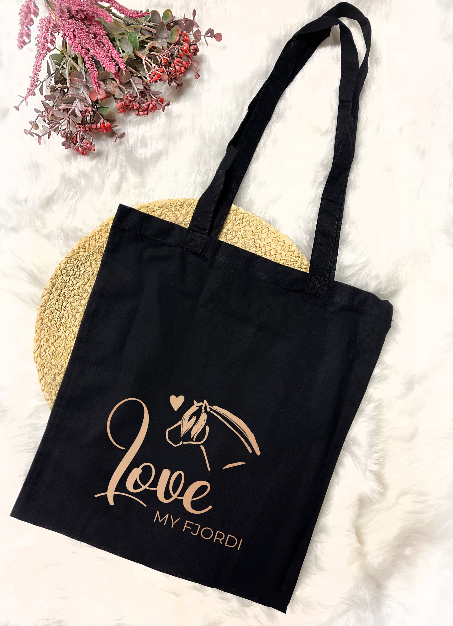 Baumwolltasche "Love my Fjordi"
