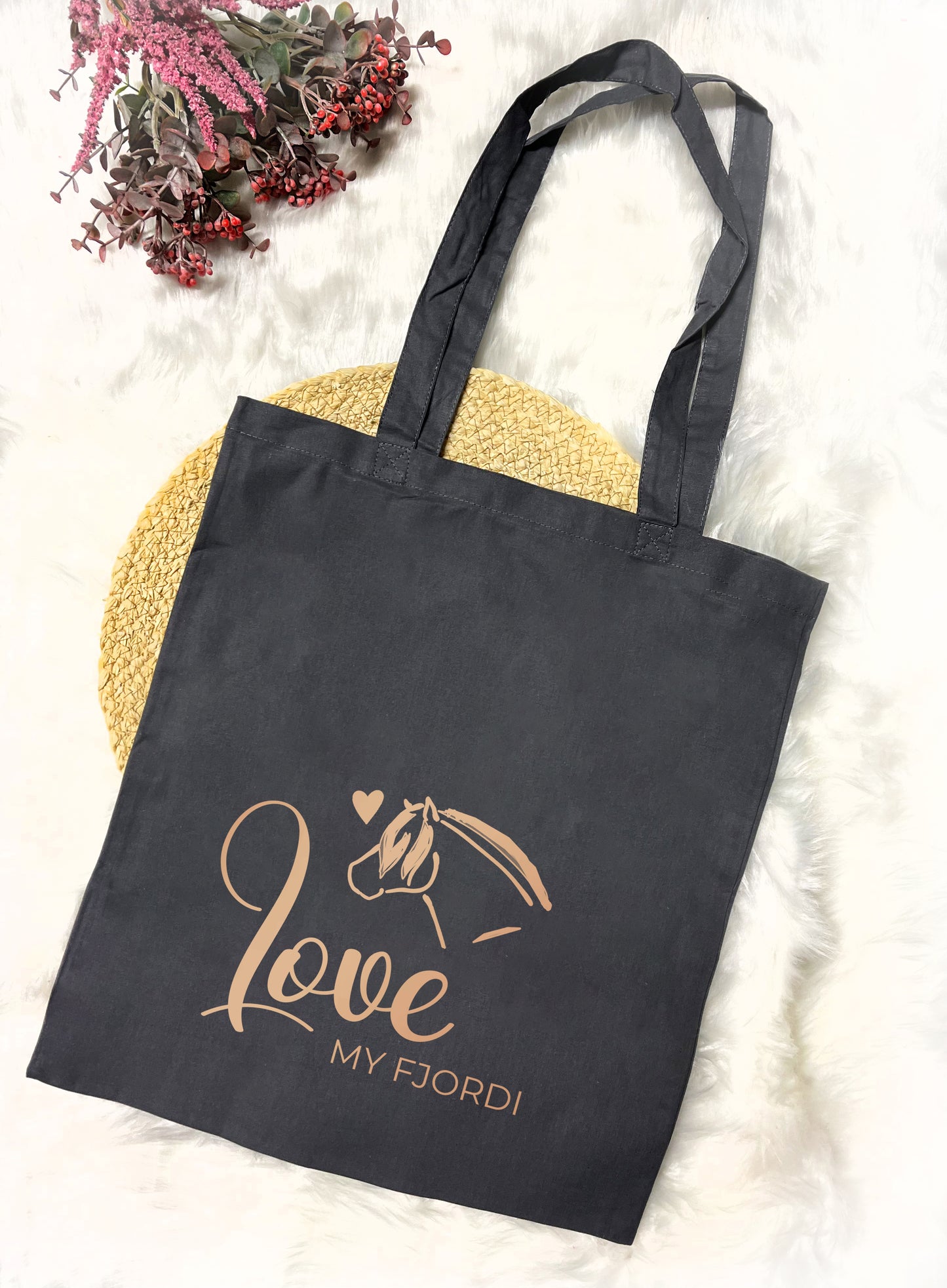 Baumwolltasche "Love my Fjordi"