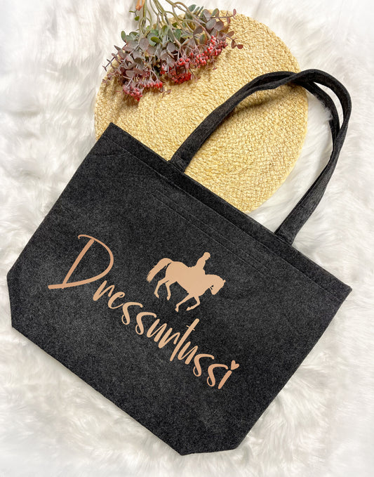 Dressur Dressurreiten Pferde Herzenspony Tasche Pony Filzshopper Shopper