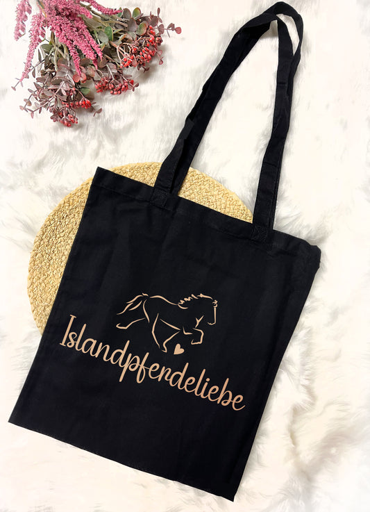 Baumwolltasche "Islandpferdeliebe"