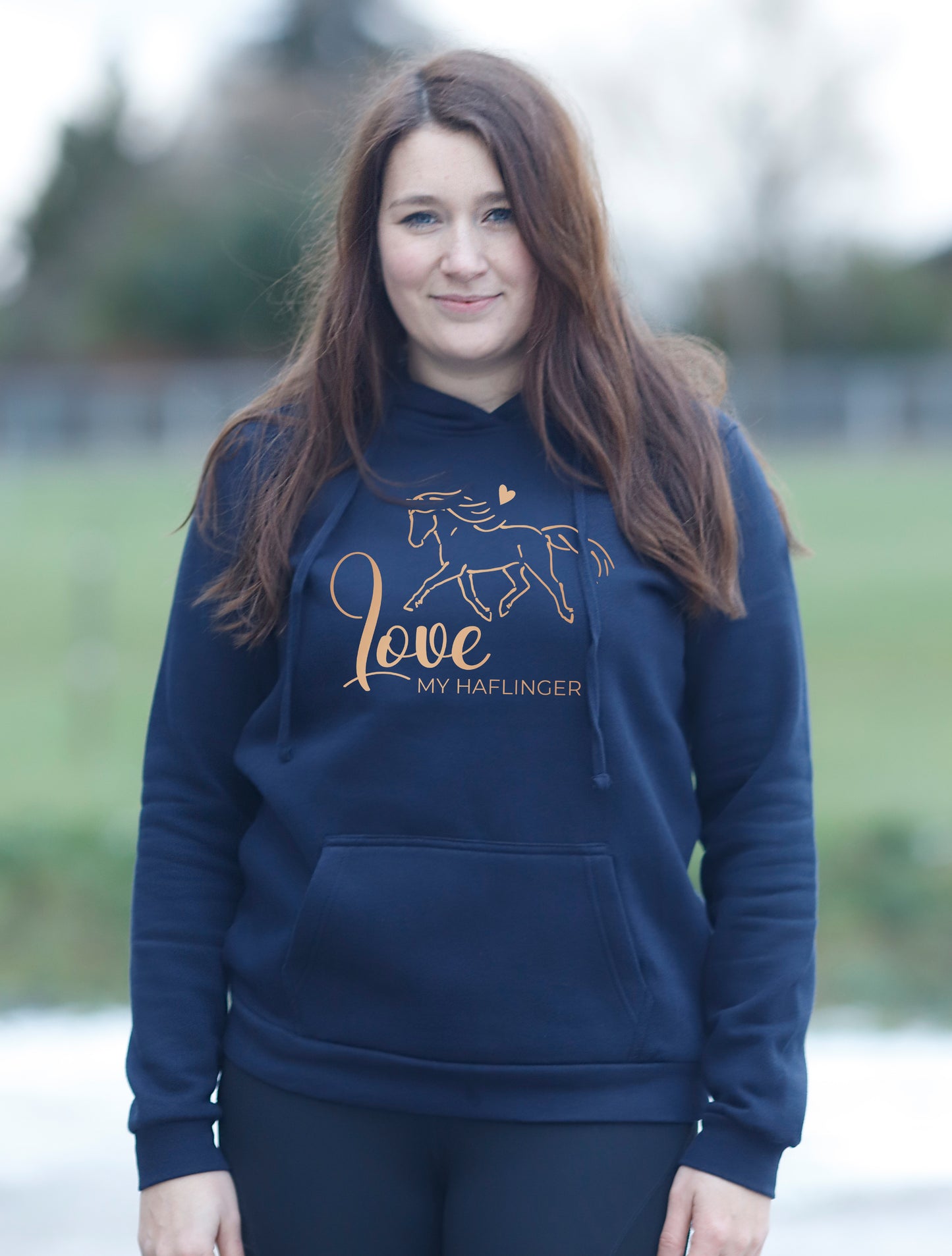 Damen-Hoodie "Love my Haflinger"
