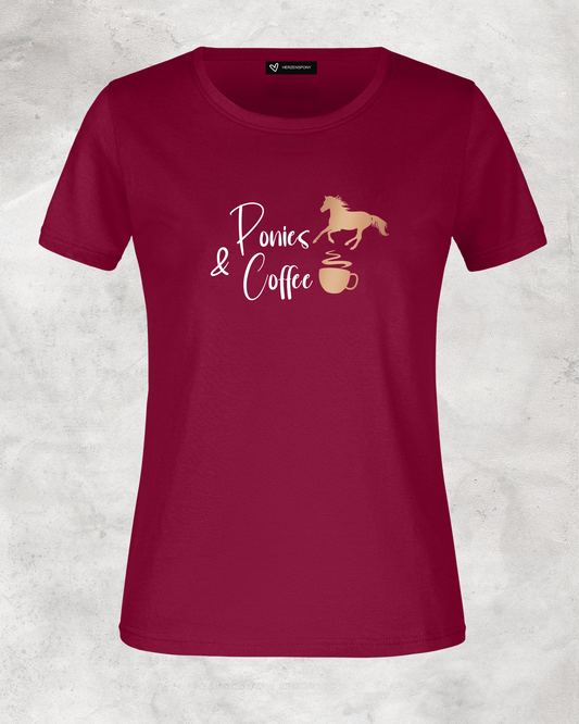 Damen-Shirt "Ponies and Coffee"