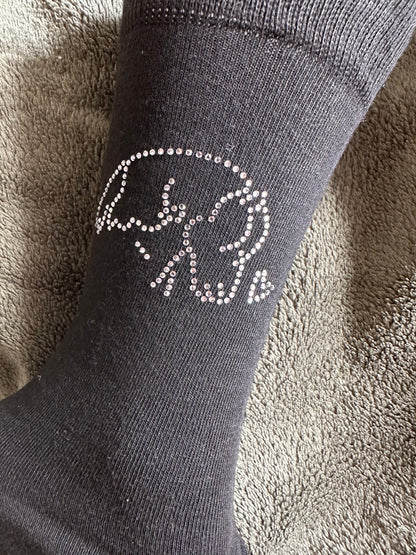Kniestrümpfe "Avellana" Strass l Größe 35-42