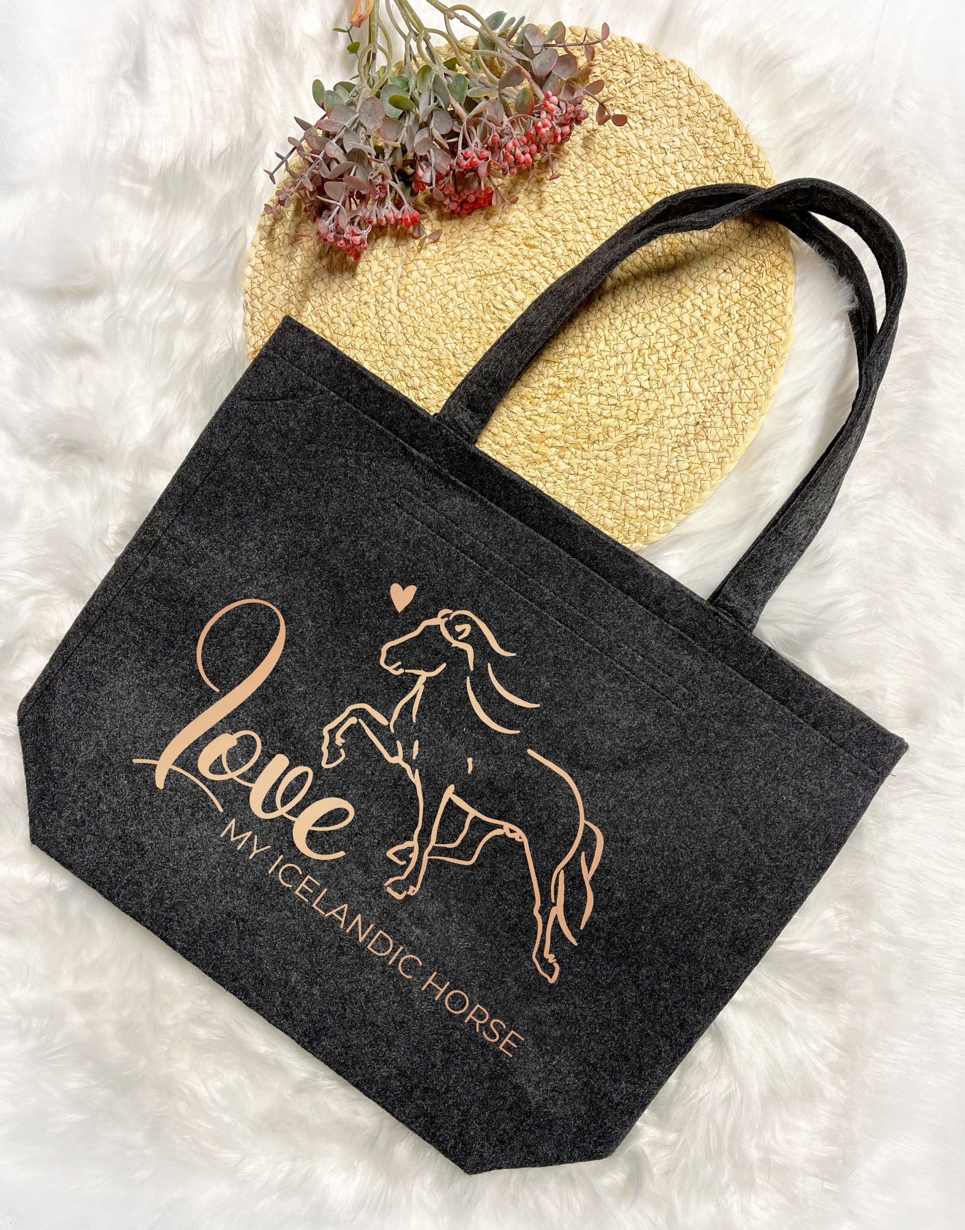 Herzenspony Herzenspony Tasche Shopper Isländer Tölter Pferde Geschenkidee