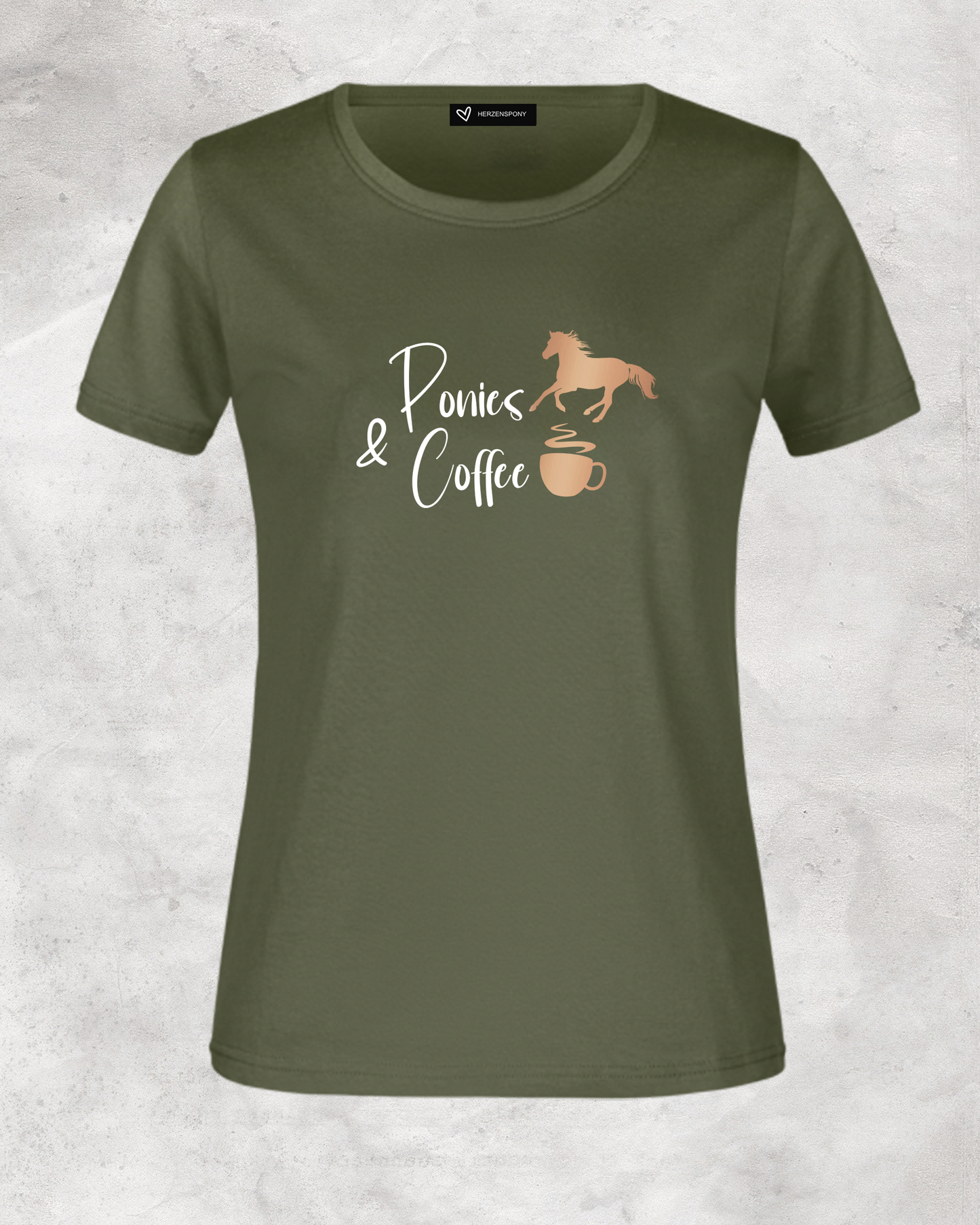 Damen-Shirt "Ponies and Coffee"