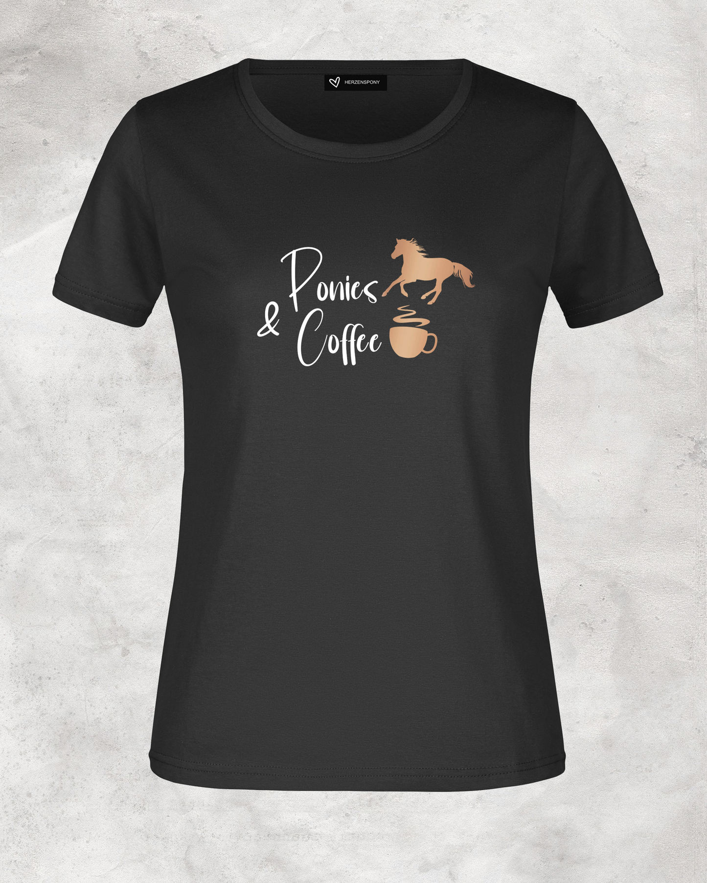 Damen-Shirt "Ponies and Coffee"